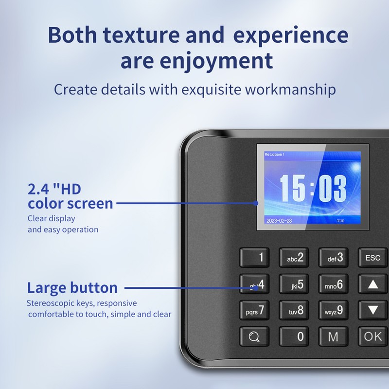 Intelligent Biometric Fingerprint Password Attendance Machine Time Clock Employee Checking-in
