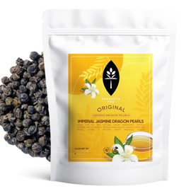 Sarasota Tea, Organic Jasmine Pearls, Gourmet Hand Rolled Jasmine Dragon Pearls, Premium Organic Green Tea, 4.4 Ounce Bag