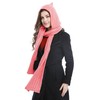 Bellady Bufanda de punto con capucha de invierno, Rosado, Talla