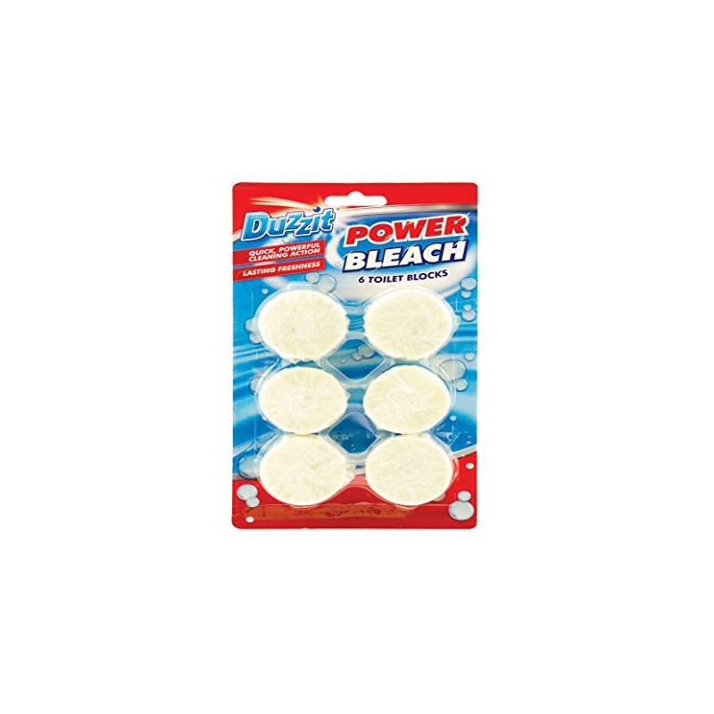 Pack of 6 Duzzit Power Bleach Toilet Block