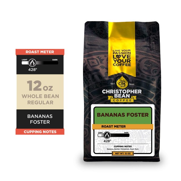 Bananas Foster, Café de grano entero con sabor, bolsa de 12 onzas