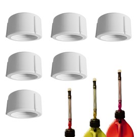 6PCS 1/2'' Gas Can Caps Fit for 5 Gallon Fuel Jug,PVC Gas Can Nozzle for Avoiding Dust/Water Stains From Entering the Hose,Automotive Tools for Fuel Cans Spout Replacement (3/4)