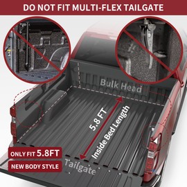 oEdRo Tri-Fold Truck Bed Soft Tonneau Cover Compatible with 2019-2024 Chevy Silverado/GMC Sierra 1500 New Body Style, Fleetside 5.8 Feet Bed w/o Multi-Flex Tailgate