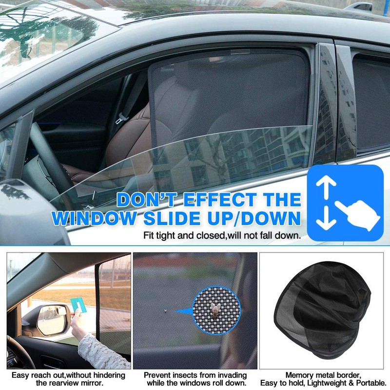 Powerty Custom Fit for Side Window Shade Toyota RAV4 2019-2024
