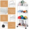 Barydat Baby Diaper Caddy Organizer, Rolling Plastic Movable Diaper Cart