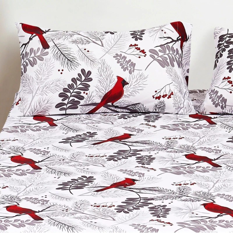 Virah Bella - Cardinals - 4-Piece Sheet Set - King
