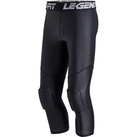 Legendfit Men's 3/4 Capri Basketball Pants with Knee Pads Padded Compression Leggings