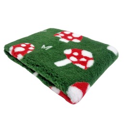 WOOF AND PUP | Non Slip Vet Bedding | Mushroom Toadstool | Machine Washable | UK Manufactured | Non-slip | Dog Bed | Whelping | Vet bed (Small 50cm x 75cm (20" x 30"))
