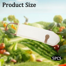 Nzexlyva 5 Pcs Onion Bag Storage Baskets Net Bags, Reusable Mesh Produce Bags, Brown Washable Bags for Kitchen Refrigerator Potato Garlic Vegetable Fruit Storage (Brown)