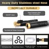 Metal Garden Hose 75FT Stainless Steel Heavy Duty Flexible Lightweight