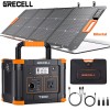 GRECELL Peak 600W Power Station Portable Solar Generator/ 120W Foldable