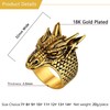 18K Gold Plated Chunky Thumb Ring, Retro Spiritual Animal Jewelry