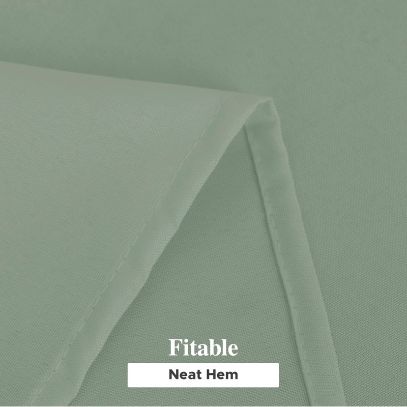 Fitable 6 Pack Sage Green Round Tablecloths - 108 Inches