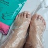 Disposable Vinyl Foot Gloves (Foot Covers) 100 Sheets, Foot Care, Exfoliation / 일회용 비닐 발 장갑 풋커버 100매 발관리 각질케어