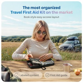 KeepGoing Travel First Aid Kit for Car, Home, Hiking, Camping and Outdoor Emergencies - First Aid Kit Travel Size TSA-Approved