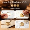 60PCS Floral Wax Seal Sticker Set for Wedding Invitations, Self