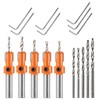 HPMAISON 17Pcs Countersink Drill Bit, Includes 5 Quick Change 8mm