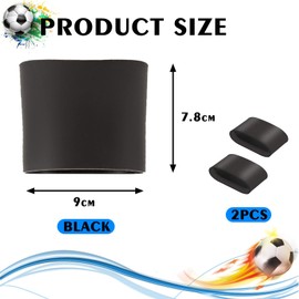 NICEIN® Non-Slip Tape Shin Pads Band, Shin Pads Holder, Football for Adults and Children, Women, Football Items, Football Accessories (Black, S)