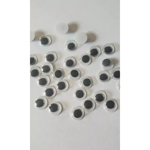Crystal Gems CraftbuddyUS 100pcs 8 mm Round Flat Back Black
