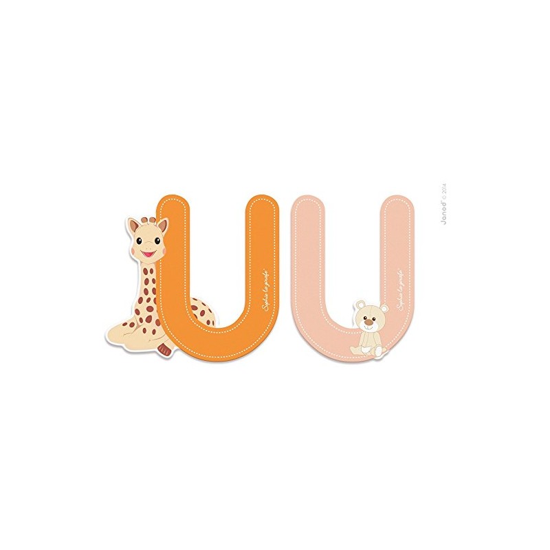 Janod Letter Series Sophie la Girafe (Wood) -u (J09565), Multicoloured