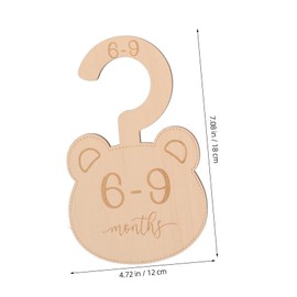 BIUDECO Closet Dividers for 7pcs Wooden Wardrobe Organizers Newborn to Toddler 18x11x2.1 Size Dividers