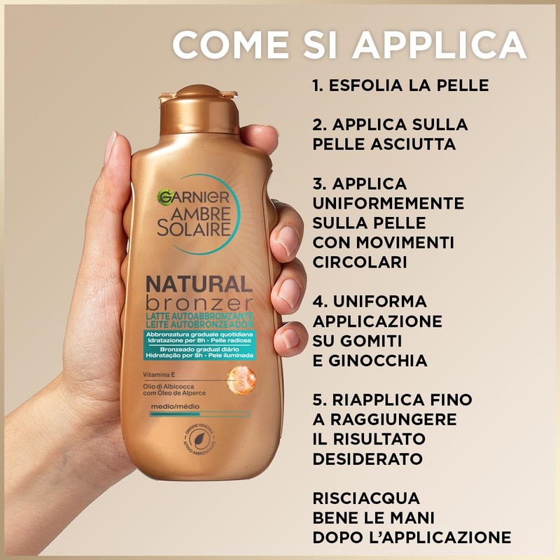 Garnier Natural Bronzer Latte Auto abbronzante 175ML