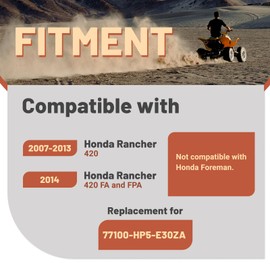 KUAFU Complete Seat Compatible with 2007-2014 Honda Rancher 420 TRX420 Replacement For 77100-HP5-E30ZA Seat Cover