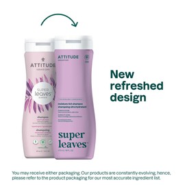 ATTITUDE Moisture Rich Hair Shampoo, EWG Verified, For Dry and Damaged Hair, Naturally Derived Ingredients, Vegan and Plant Based, Quinoa and Jojoba, 16 Fl Oz (Pack of 6)