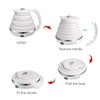 Food Grade Silicone Portable Collapsible Electric Travel Kettle (White)