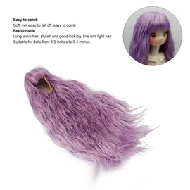 1/3 BJD Doll Wig, Wig Doll Replacement, Long Curly Doll Hair Wig with High Elasticity Inner Mesh for 8.3‑9.4in Doll, Doll Making Supplies ()