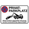 Privatparkplatz Aluminium Sign 30 x 20 cm Private Parking -