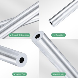 M METERXITY 1-Pack 300mm 6063 Aluminum Round Tube, 7mm ID 16mm OD Seamless Aluminum Tubing for Construction/Machining/DIY Crafting, Metal Straight Pipe [0.28"x0.63"x12"]