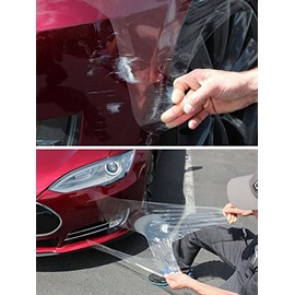 VViViD Clear Paint Protection Bulk Vinyl Wrap Film Including 3M Squeegee and Black Felt Applicator (54 Inch x 120 Inch)