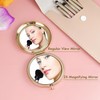 ITXIYC Compact Mirror for Purse,Mini Travel Mirror Double-Sided 1X/2X Magnifying