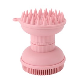 3 In 1 Cleansing Shampoo Manual Massage Brush Dual Head Scalp Care Hair Cleaning Brush Pink