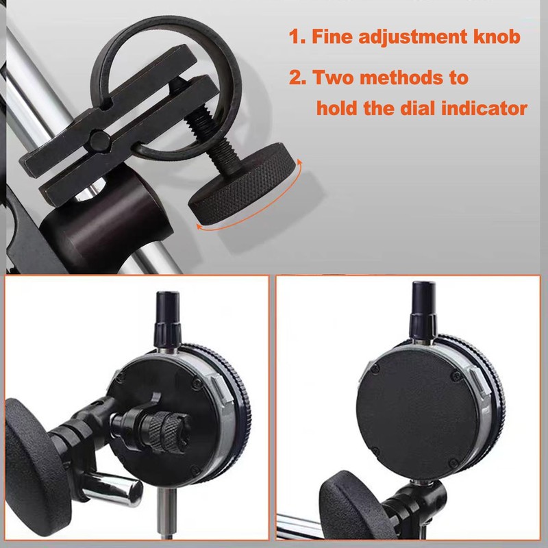 Qnkaa Magnetic Base for Dial Indicator Holder with Fine Adjustable