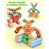 Coogam Fine Motor Building Robot Blocks for 3 4 5
