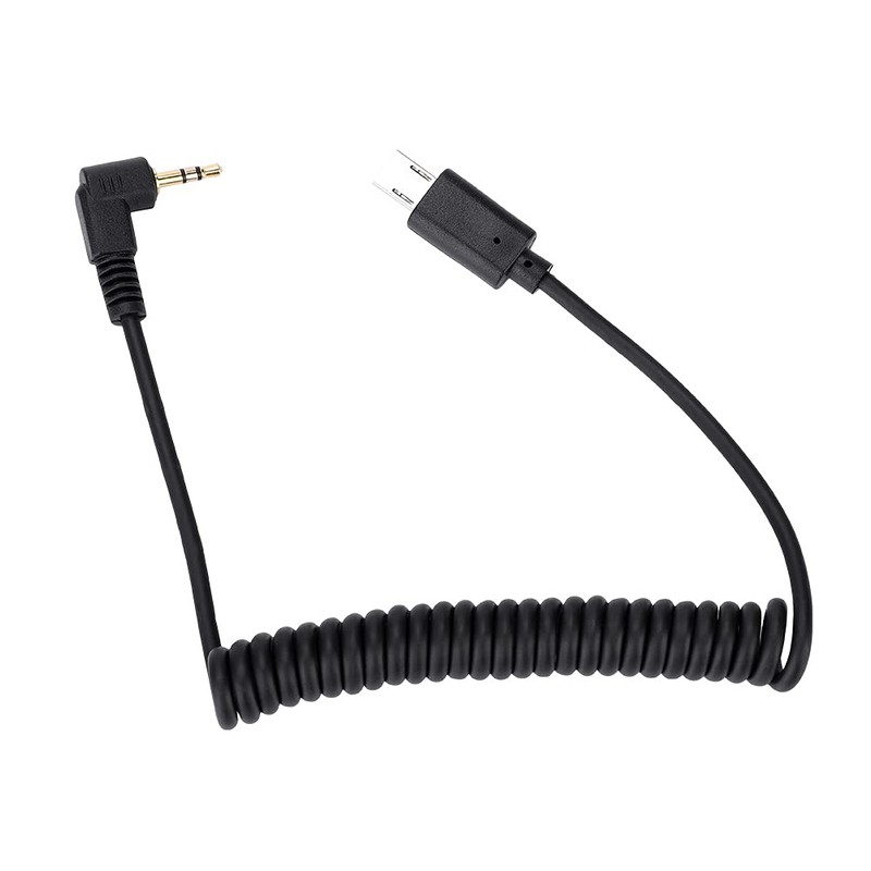 3.5mm-S2 Shutter Release Cable Cord, Elastic Spiral Coil Cord for