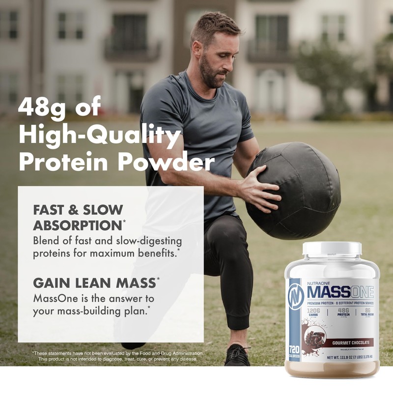 NutraOne Massone Mass Gainer Protein Powder Gain Weight Protein Meal