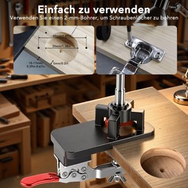 35 mm Hinge Drilling Template Set: GWAEPU Concealed Hinge Gauge Aluminium Alloy Drilling Template Pot Hinge for Wooden Furniture Door Cabinets Hinges on Cabinet Doors Door Installation