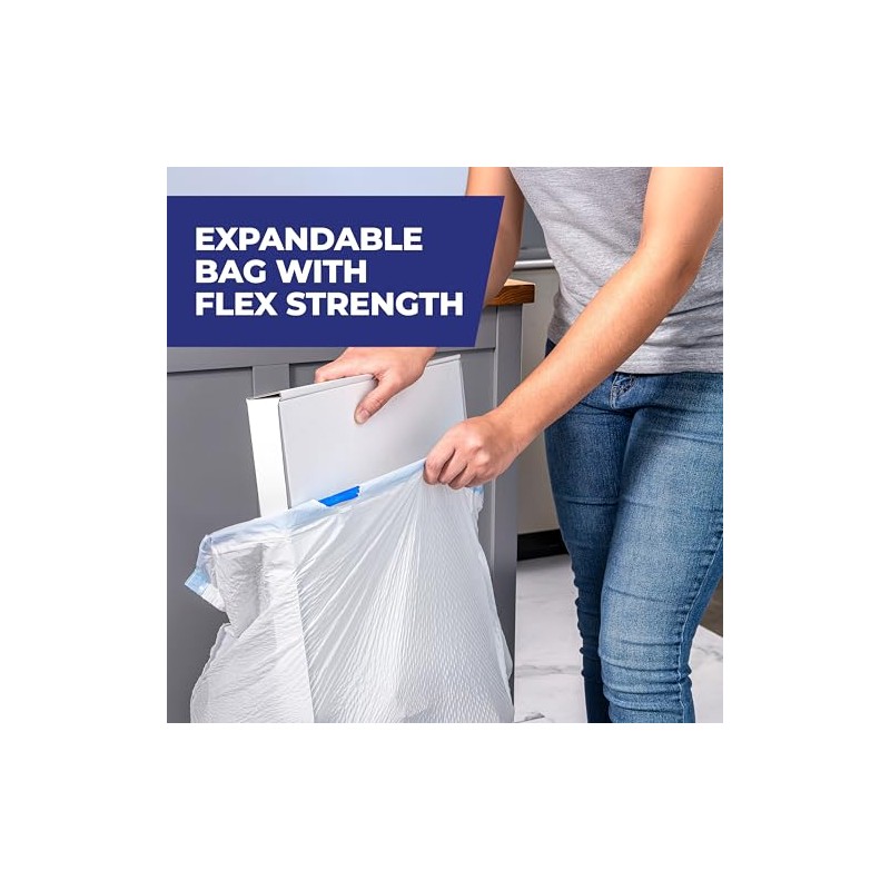 Hefty bolsas de basura con cordón para cocina, ultra fuertes,