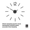 Umbra Blink Clock, Metal, Black, 33.02 x 33.02 x 5.08