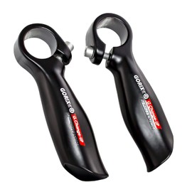 GORIX Gorix Bicycle Bar End Bar Aluminum Bar End (GX-Change-UP) End Bar [Ergo Design, Lightweight] Stylish, Cross Bike, MTB, Etc (Matte Black)