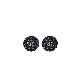 Elli Women's Stud Earrings Ball Elegant with Crystals in 925 Sterling Silver, Facet cut, Crystal