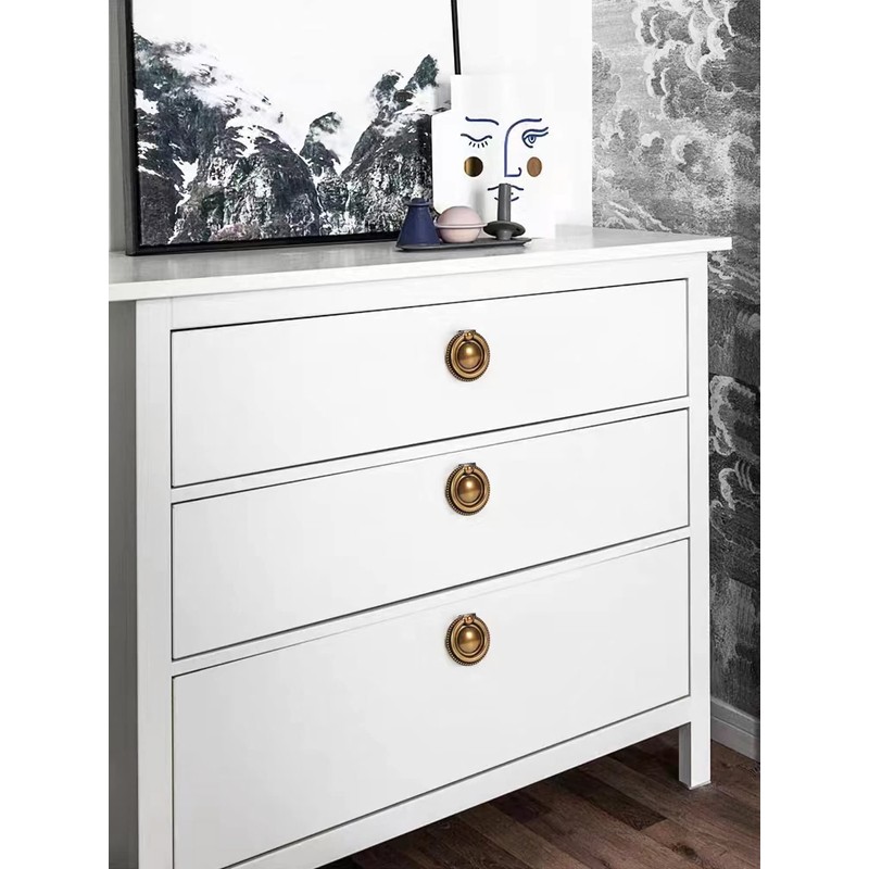 skohom 2 Pack Ring pulls,2" Antique Ring Drawer pulls,Ring Cabinet