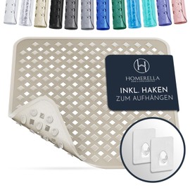 homerella® Shower Mat Non-Slip 53 x 53 cm [100% BPA Free] - Non-Slip Shower Mat - Shower Tray Mat Non-Slip - Shower Mat Mould Resistant Non-Slip Mat Shower Machine Washable
