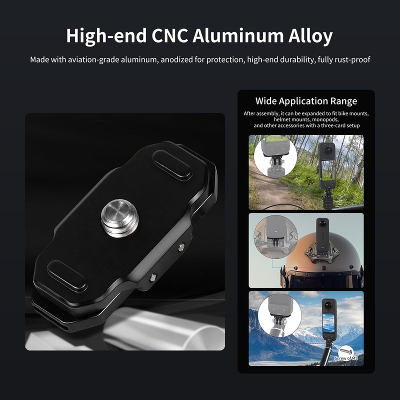 Mechrig Quick Release Mount for Insta360 X4,3-in-1 Magnetic Mount Accessory
