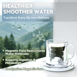 Zuomeng Magnetic Water Coaster, Natural Structured Water Tool, Enhances Flavor & Palatability of Coffee, Tea & Water, Supports Hydration & Digestion, Eco-Friendly & Easy to Clean, HCHS-01
