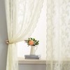 MIULEE Lace Curtains 63 inch Length, Embroidered Semi Sheer Curtains