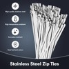 100 Pcs 11.8” Stainless Steel Zip Ties, Metal Zip Ties304